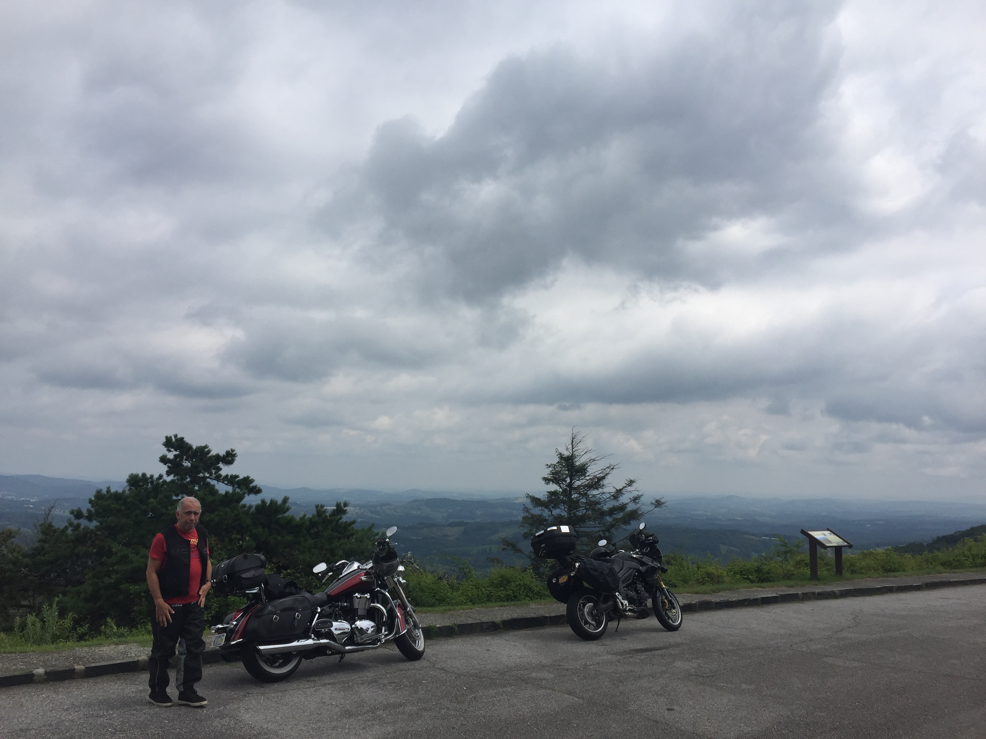 Two Motorcycles on Blue Ridge Parkway